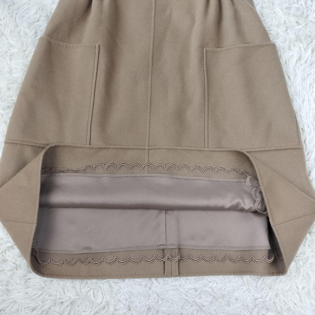 FOXEY フォクシー 上品カシミヤジャンパースカート 40 裏地レース