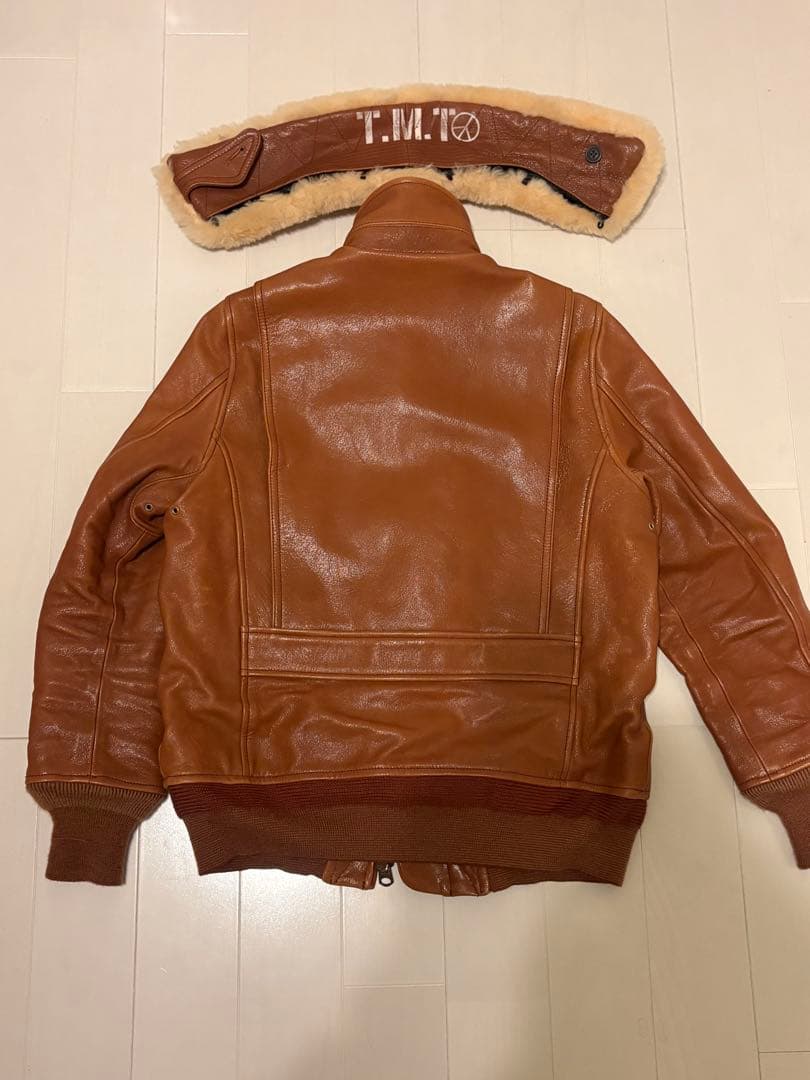 【極美品】TMTゴートレザーフライトジャケット 着用画像あり