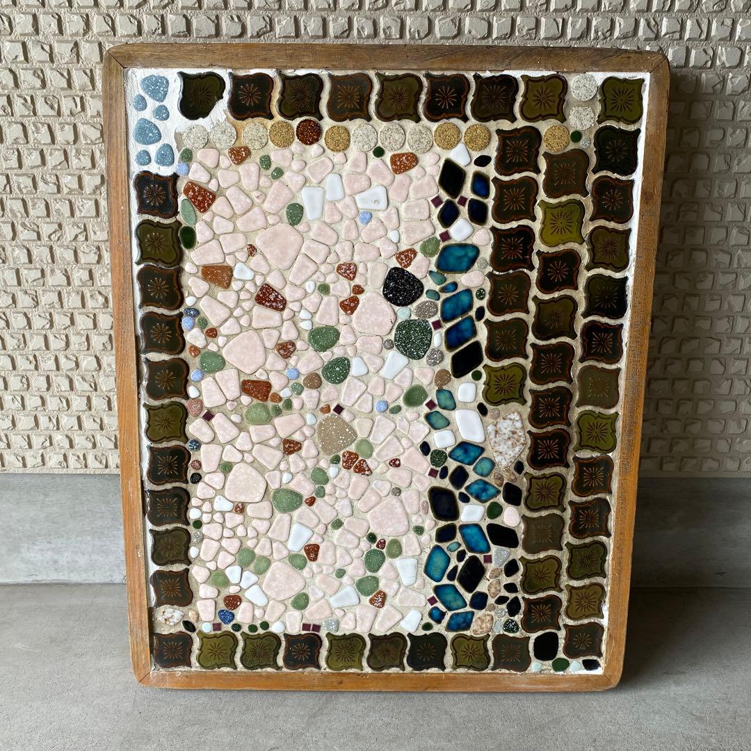 ストーブ台　薪ストーブ　タイル張り　古民家　昭和レトロ　b3