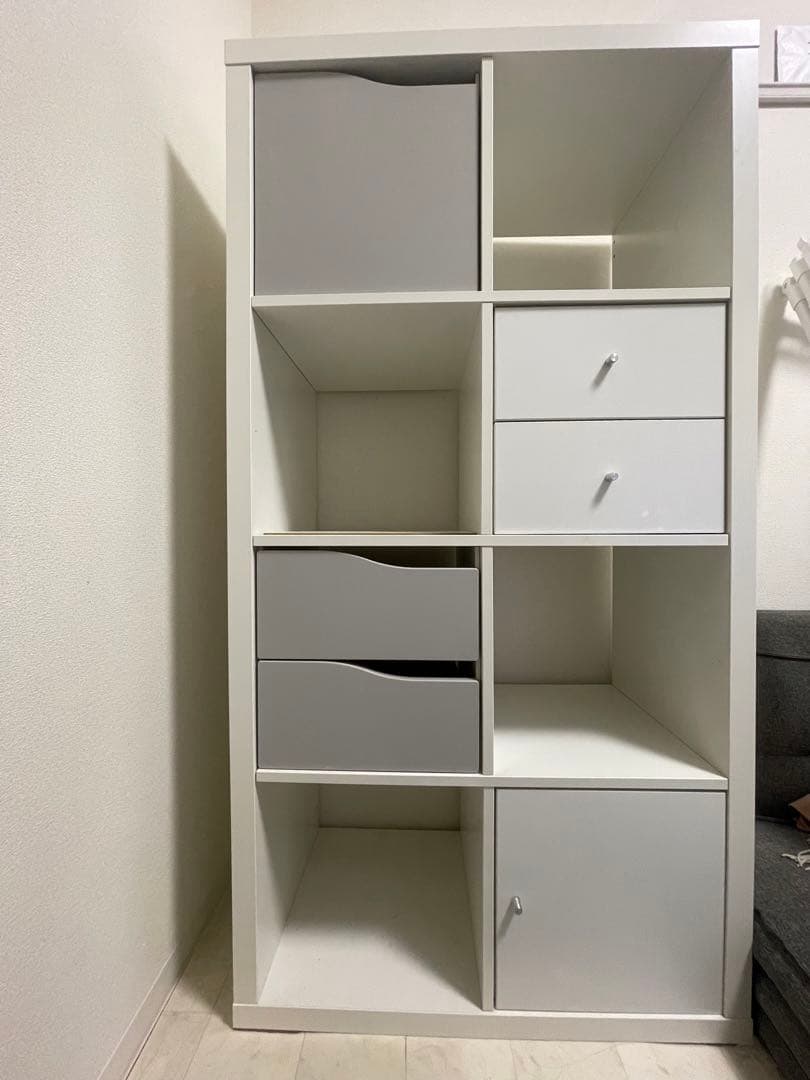 名古屋引き取りの方限定！IKEA KALLAX ホワイト×グレー　棚