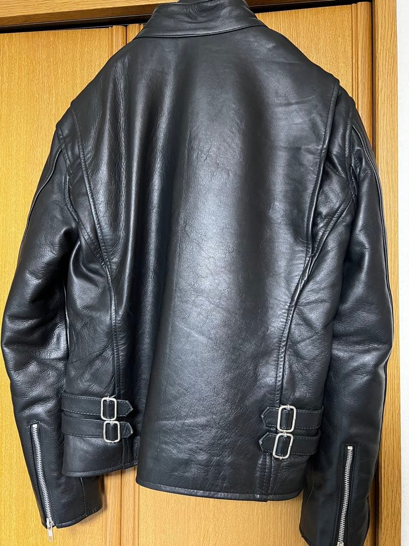 Horn Works 本革 シングルライダースジャケット メンズ 4732
