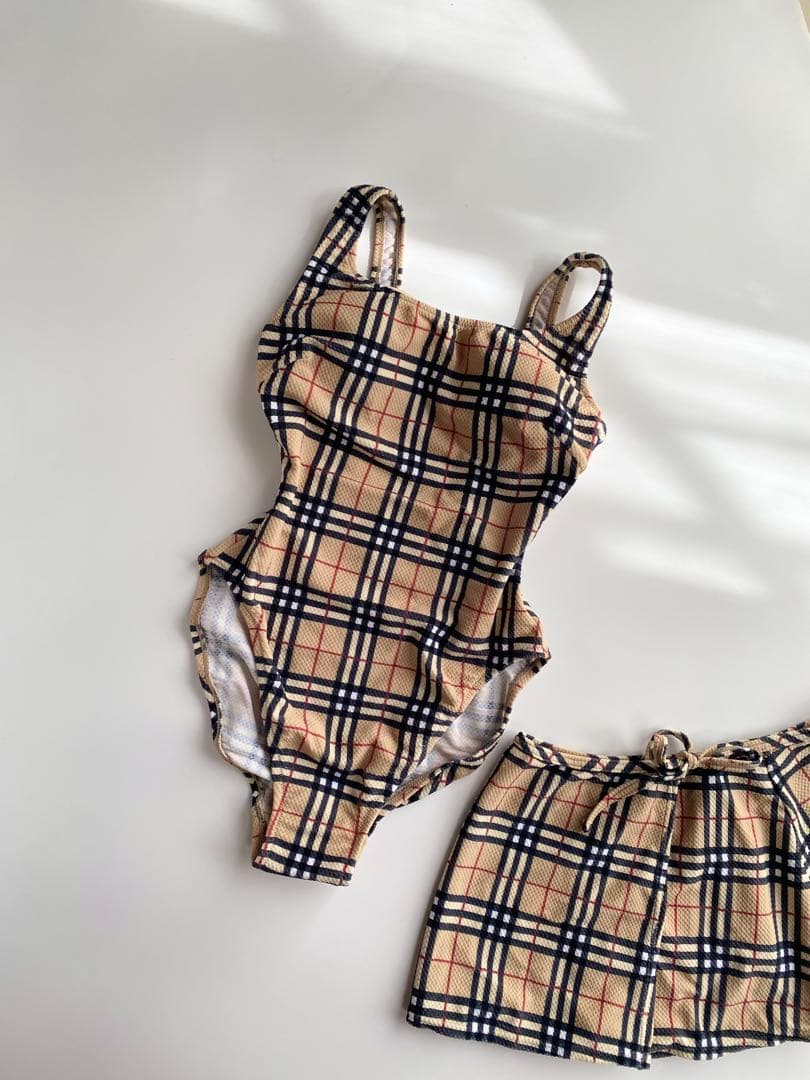 バーバリー BURBERRY ブルーラベル ノバチェック ワンピース水着