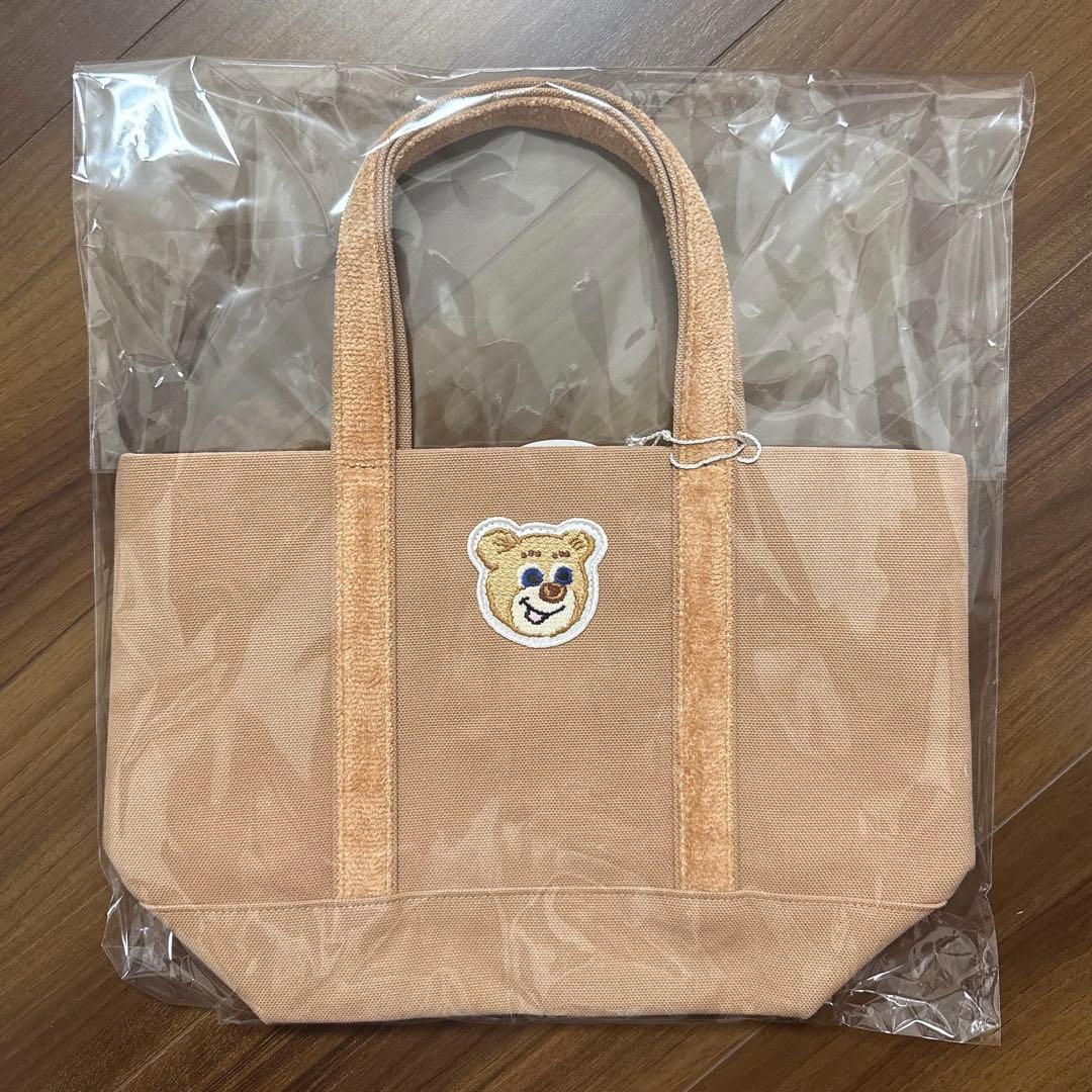 フェイラー　オールドテディガール　ワッペントートバッグ　ベージュ　L 小サイズ