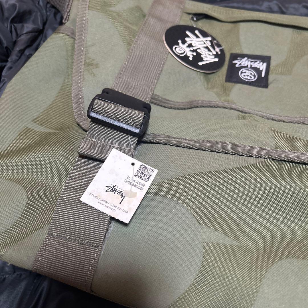 old stussy ステューシー　オリーブ　メッセンジャーバッグ　古着　y2k