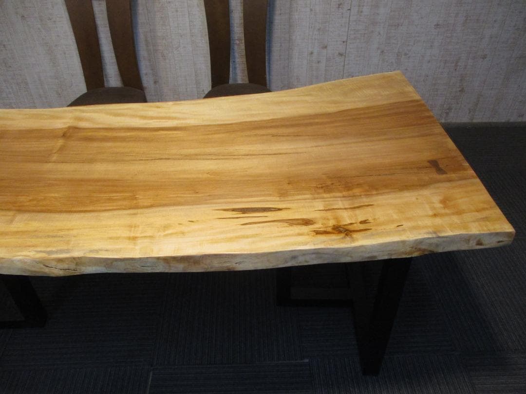 ＃1544■　栃　トチ　テーブル　ローテーブル　ダイニング　座卓　一枚板