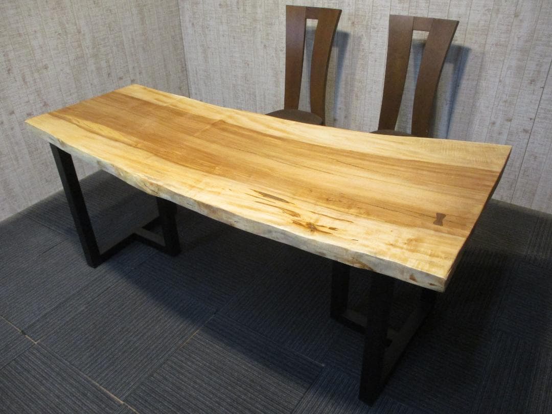 ＃1544■　栃　トチ　テーブル　ローテーブル　ダイニング　座卓　一枚板