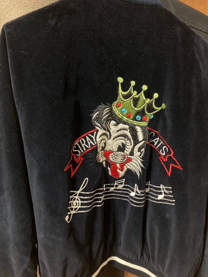 ストレイキャッツ刺繍スカジャン　ボーリングシャツ