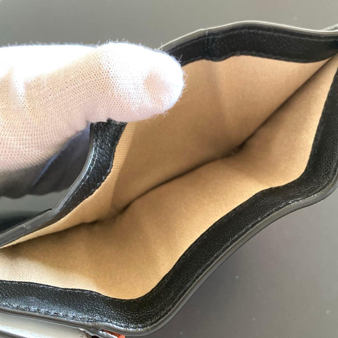 【廃盤モデル】マルニ 三つ折り財布 RUST/CLOUD オレンジ×ホワイト