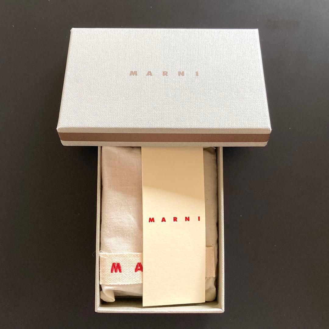 【廃盤モデル】マルニ 三つ折り財布 RUST/CLOUD オレンジ×ホワイト