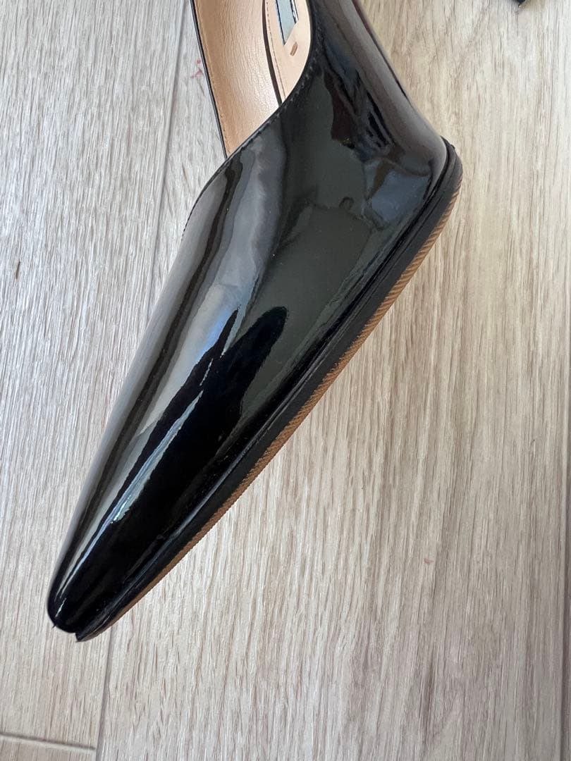 PRADA ブラック ポインテッドトゥ ハイヒール 36.5