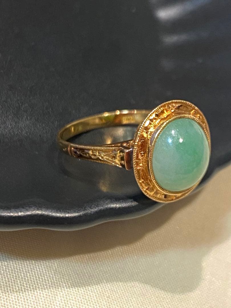 ジョアぽんさん専用 昭和ジュエリー18金　 ひすい　16号