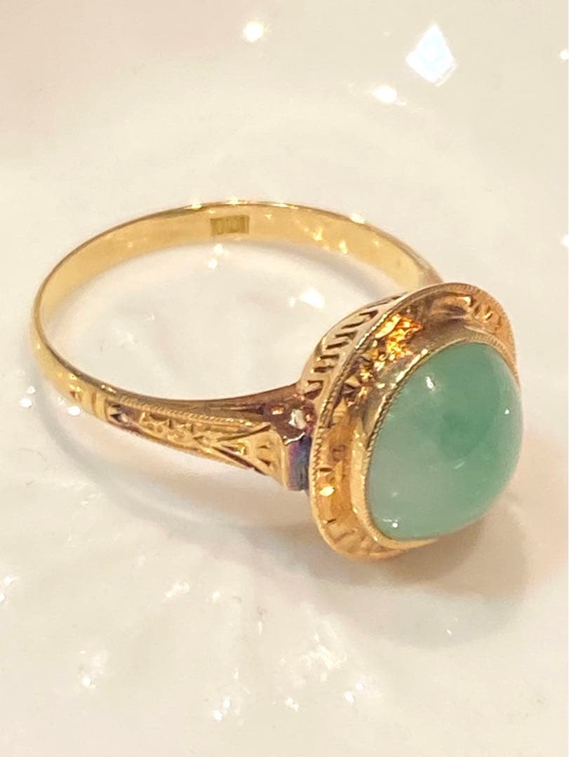 ジョアぽんさん専用 昭和ジュエリー18金　 ひすい　16号