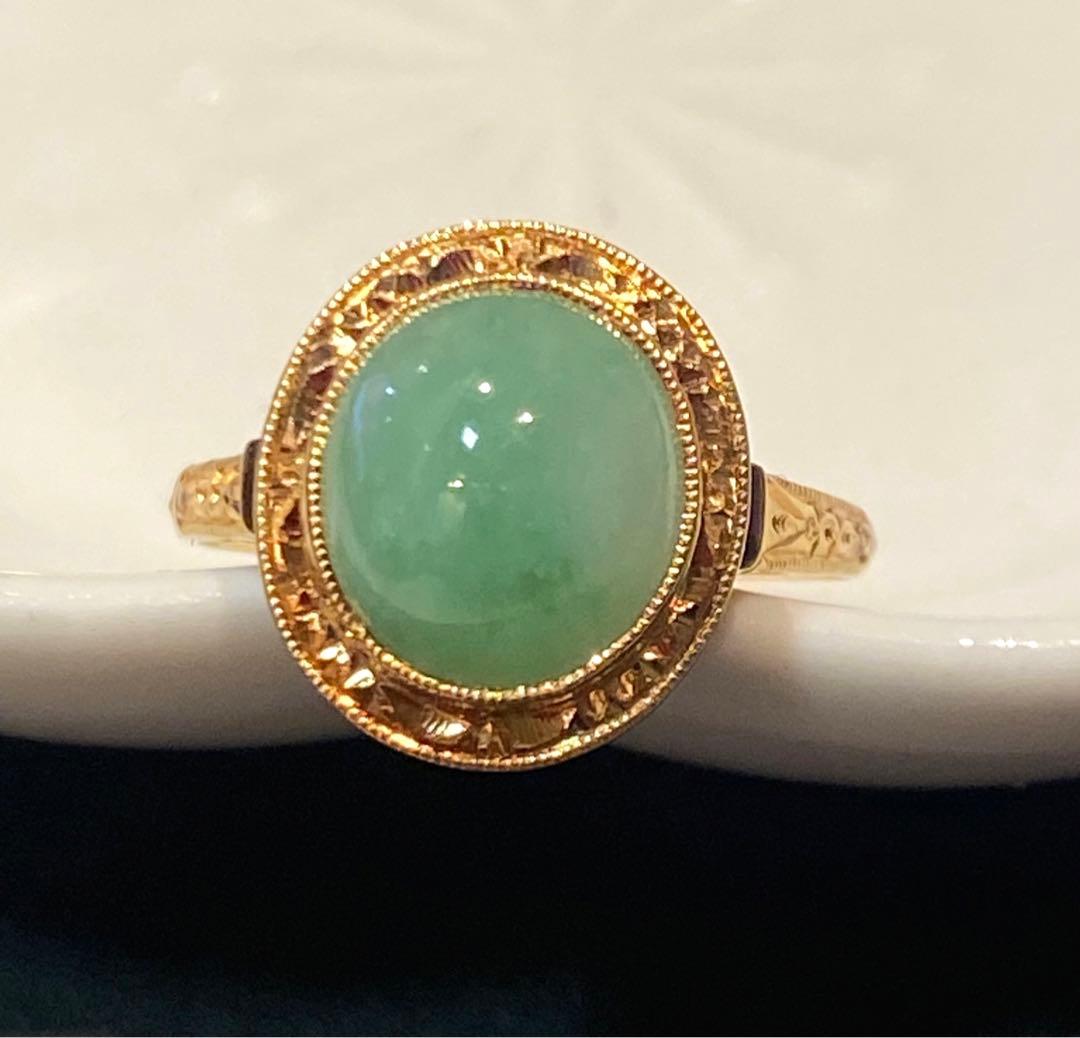 ジョアぽんさん専用 昭和ジュエリー18金　 ひすい　16号