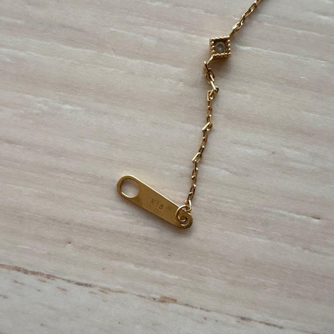 agete 18K ダイヤブレスレット 0.04ct｜定価52,700円✨