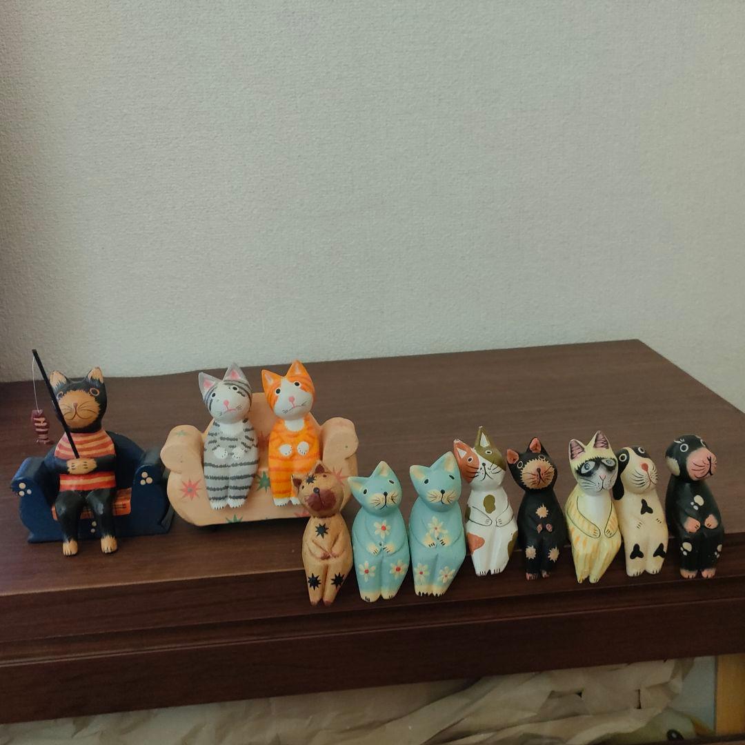 バリ島雑貨 腰掛け置物13アイテムセット