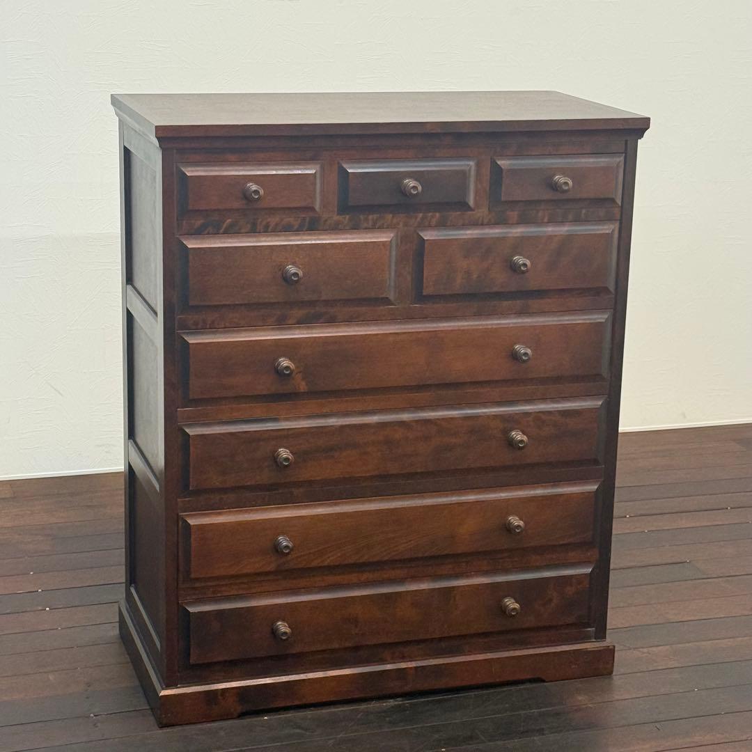 H21K42 北海道民芸家具 6段チェスト HM533 整理箪笥