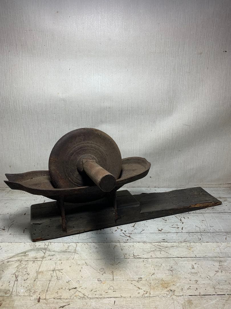 古道具　薬研　薬卸　江戸時代？　好々斎　シャビー　粉挽き