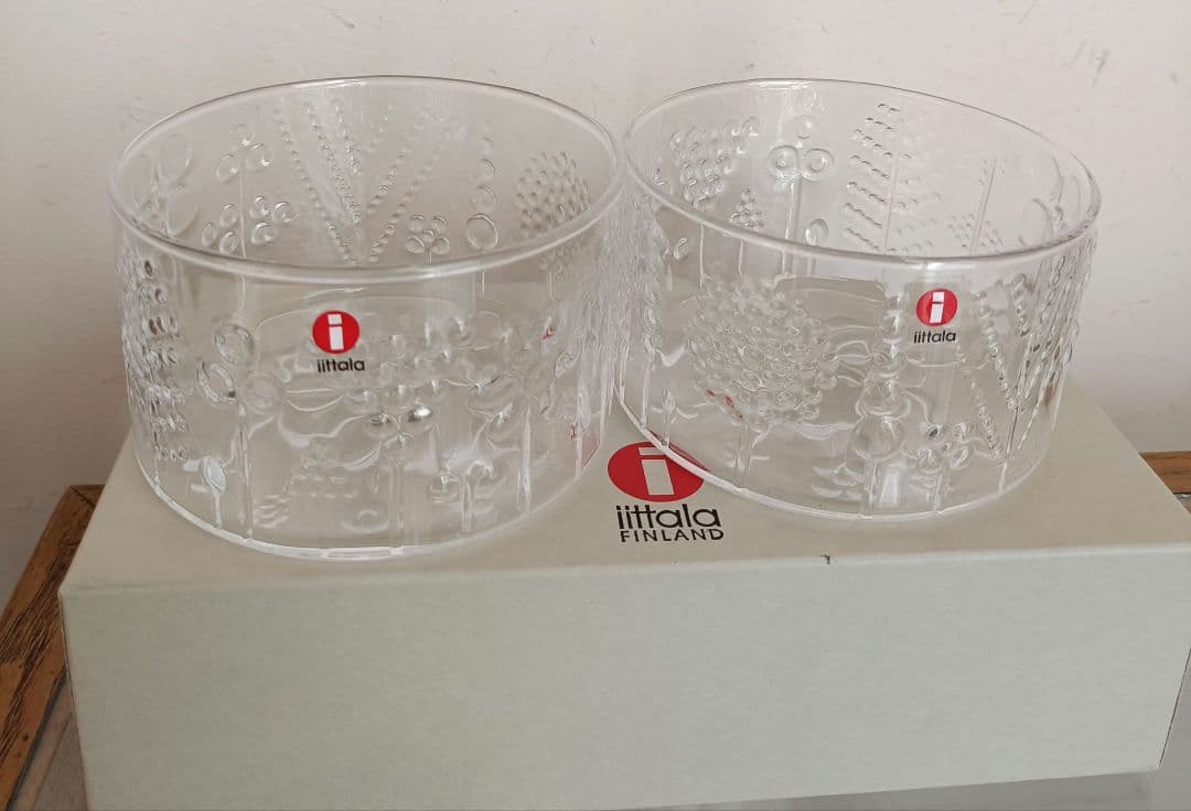 イッタラ フローラ ガラス ボウル 10cm 2個 クリア　北欧