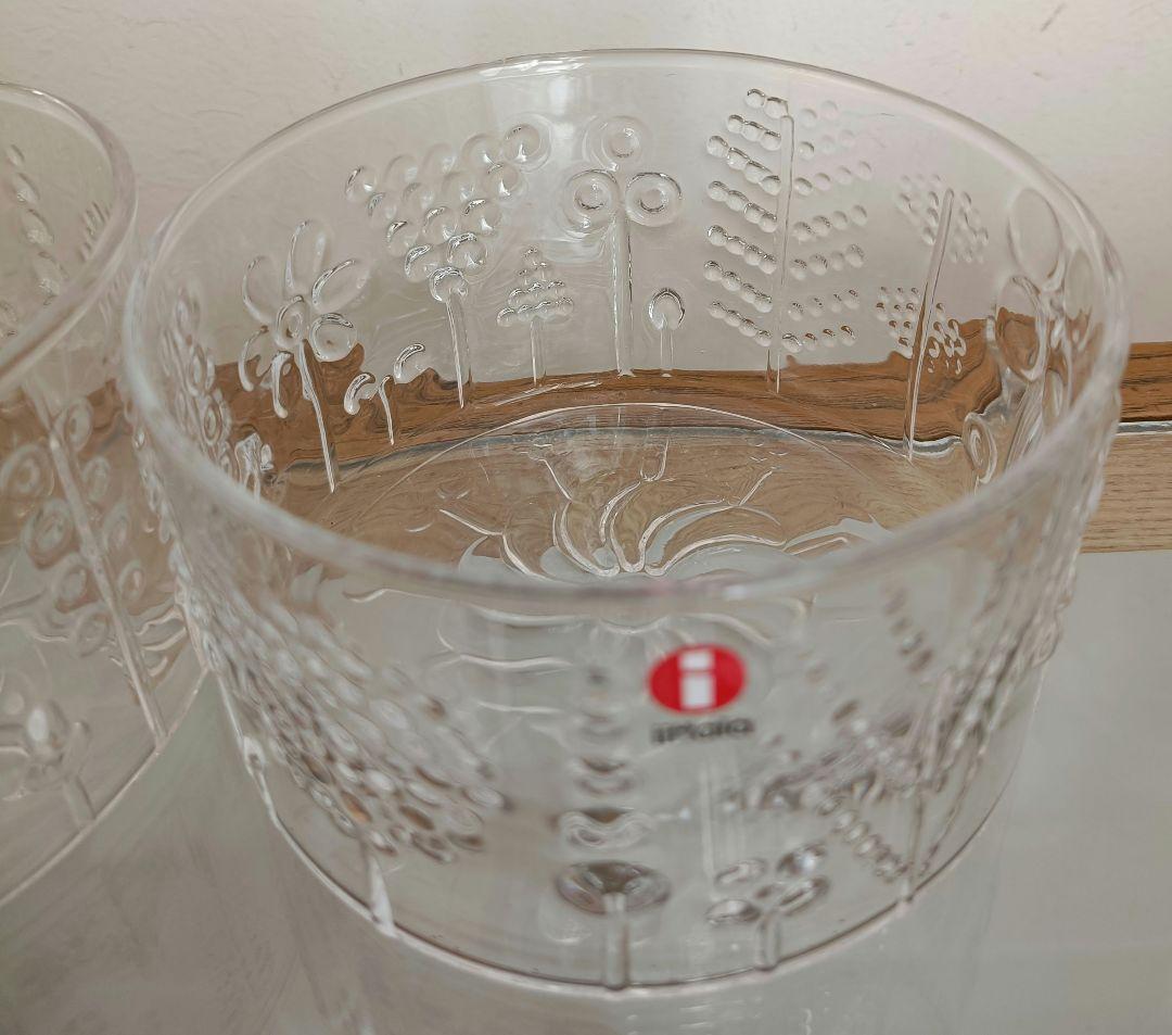 イッタラ フローラ ガラス ボウル 10cm 2個 クリア　北欧