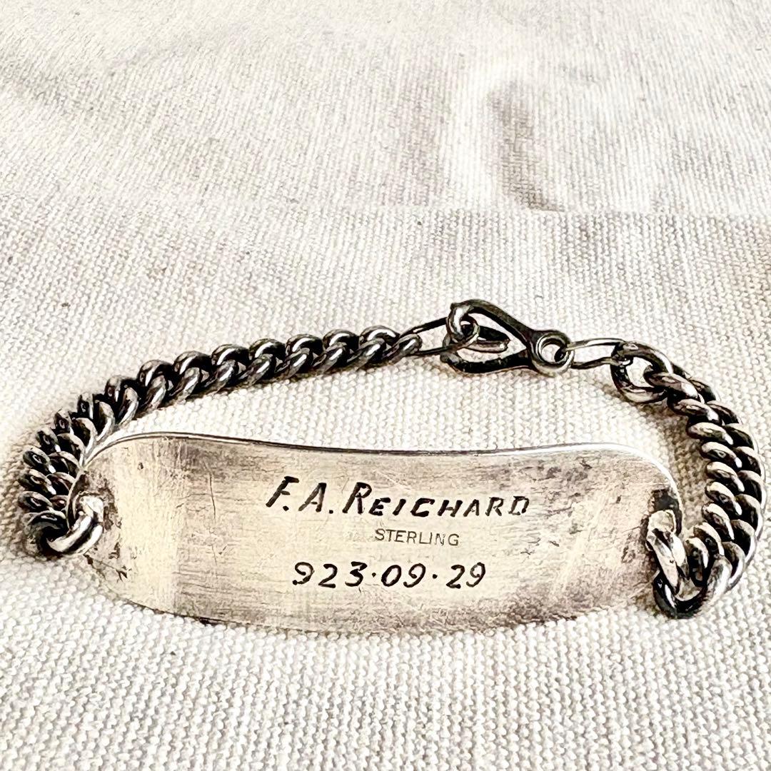 1940s US NAVY IDブレスレット シルバー製 army ビンテージ