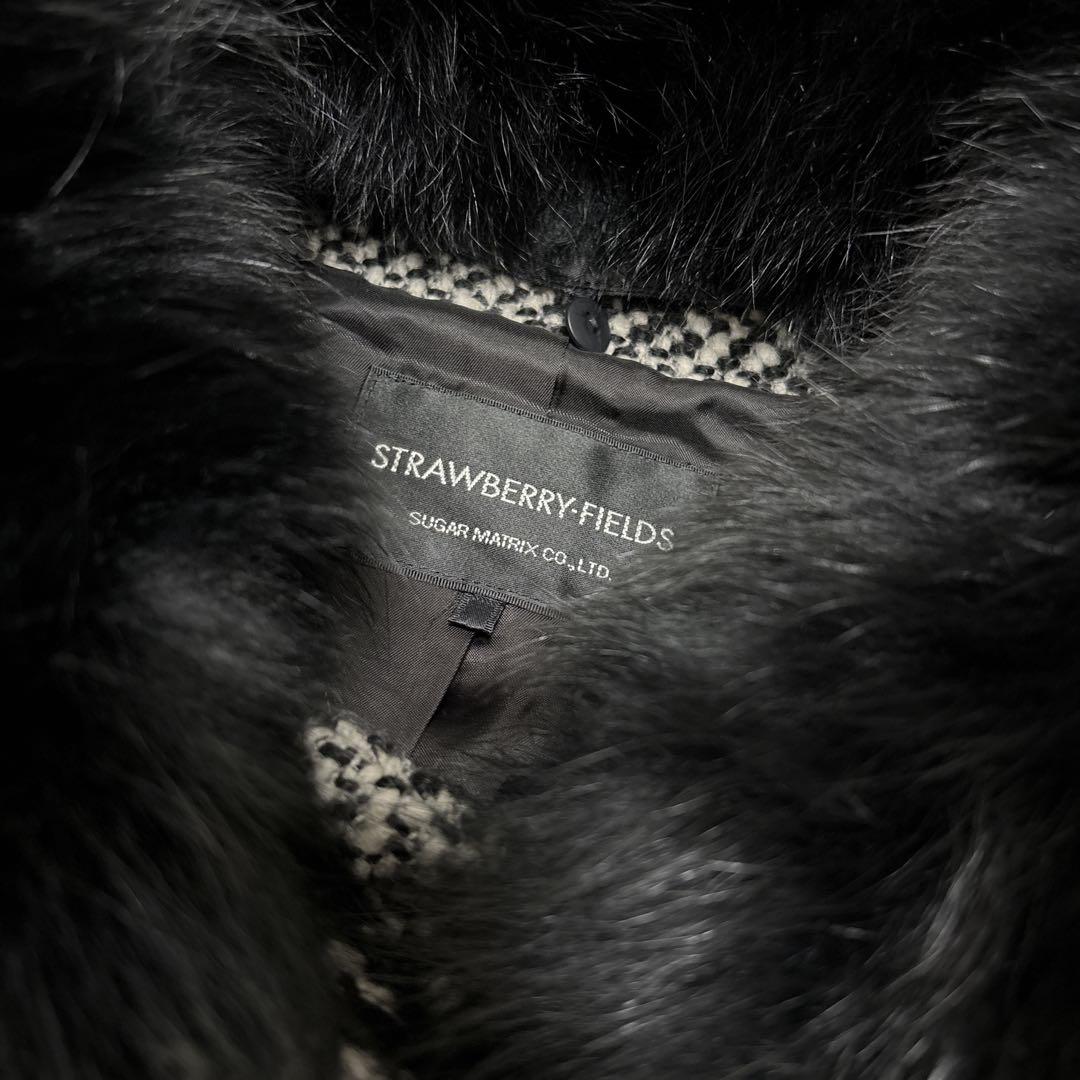 極美品 ストロベリーフィールズ パールローブファーコート フォックス 定価10万