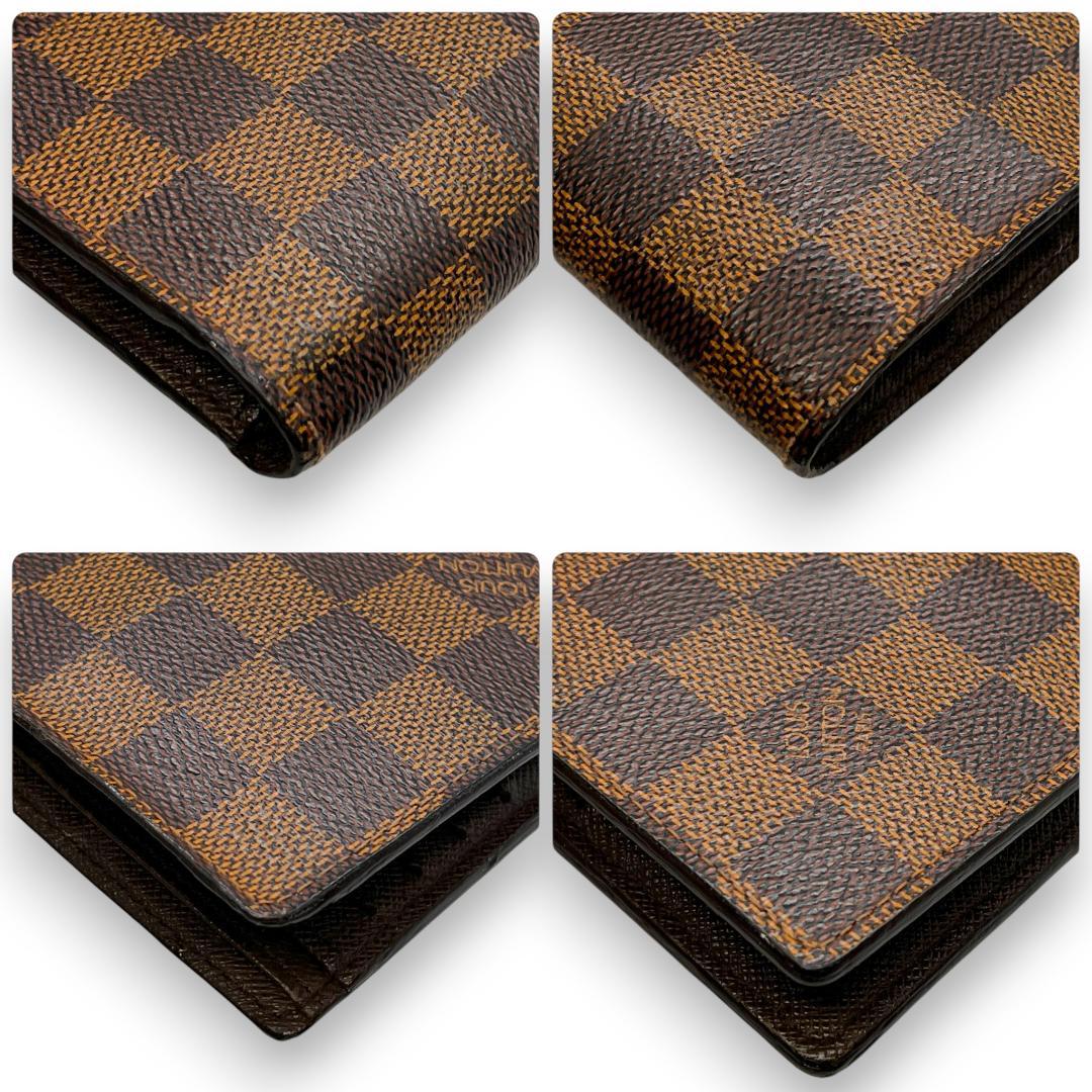 とどこ様　ルイヴィトン ダミエエベヌ 二つ折り財布　ポルトフォイユマルコ