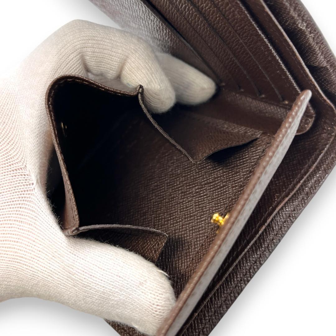 とどこ様　ルイヴィトン ダミエエベヌ 二つ折り財布　ポルトフォイユマルコ