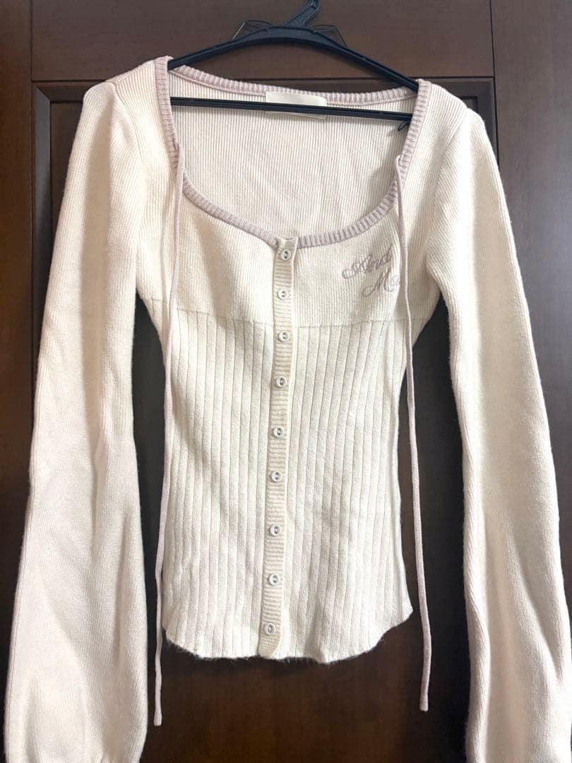 トップス ANDMARY Sonique knit tops ivory