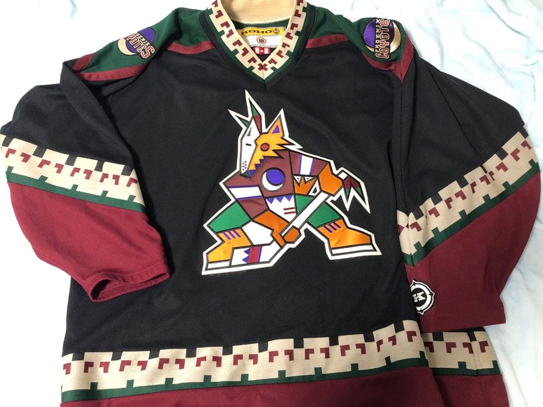 90s カナダ製 アリゾナコヨーテズ　ホッケーシャツ nhl 古着 hiphop