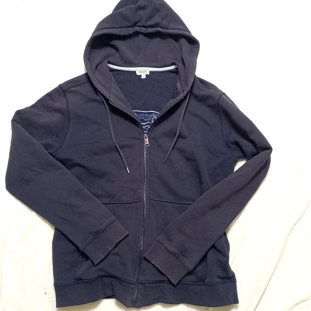 希少‼️　KENZO　ケンゾー　ジップアップ　パーカー　虎刺繍　紺