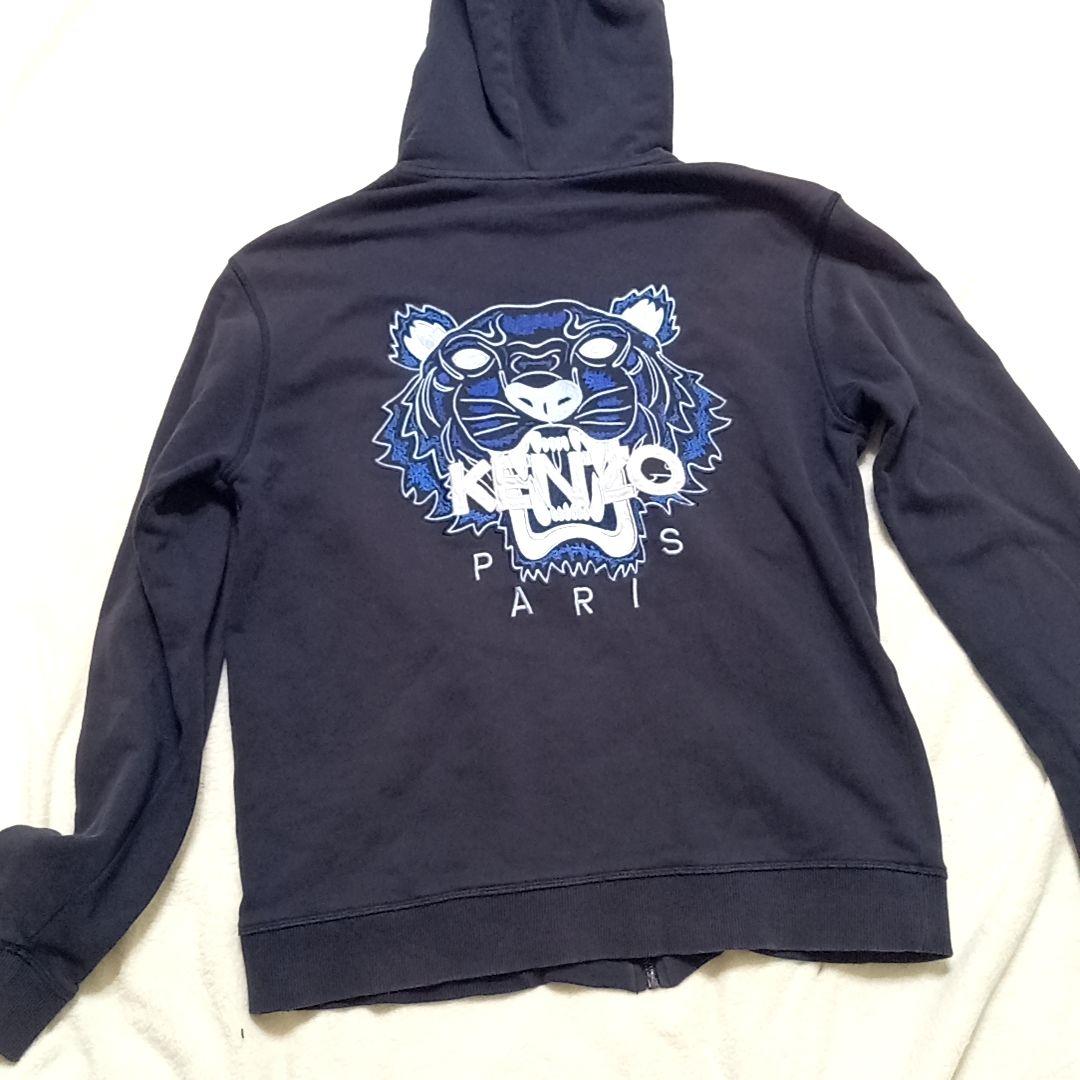 希少‼️　KENZO　ケンゾー　ジップアップ　パーカー　虎刺繍　紺