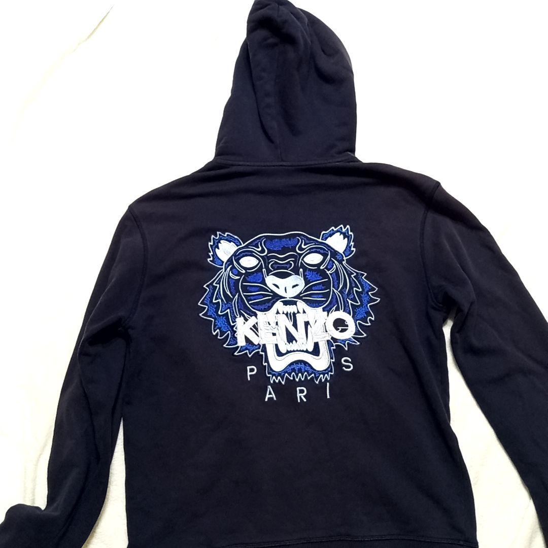 希少‼️　KENZO　ケンゾー　ジップアップ　パーカー　虎刺繍　紺