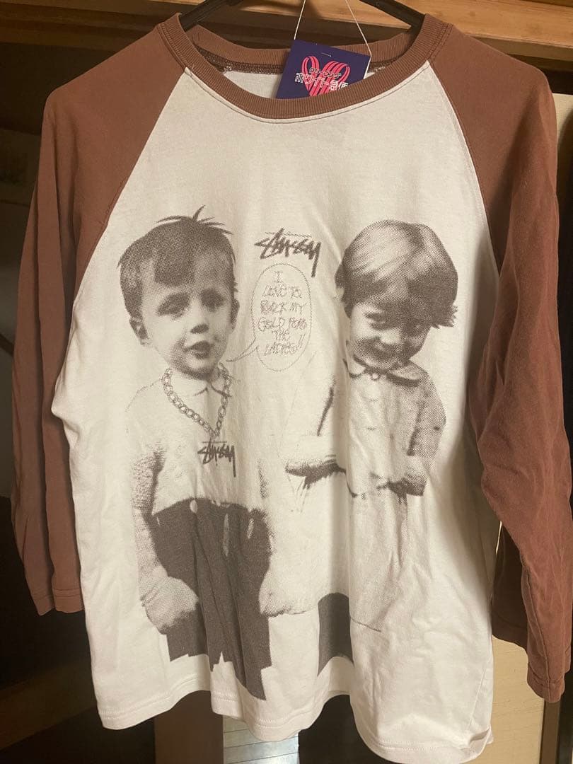 c*★様 ステューシー キッズフォトプリント　usa製　ラグラン　ロンT Stu