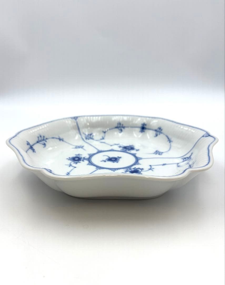 未使用保管品　ロイヤルコペンハーゲン　ブルーフルーテッドプレイン　六角プレート