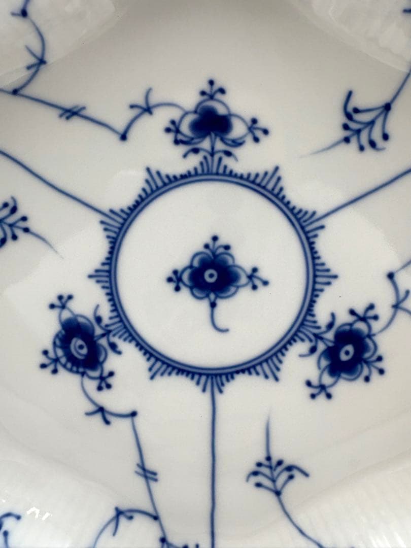 未使用保管品　ロイヤルコペンハーゲン　ブルーフルーテッドプレイン　六角プレート