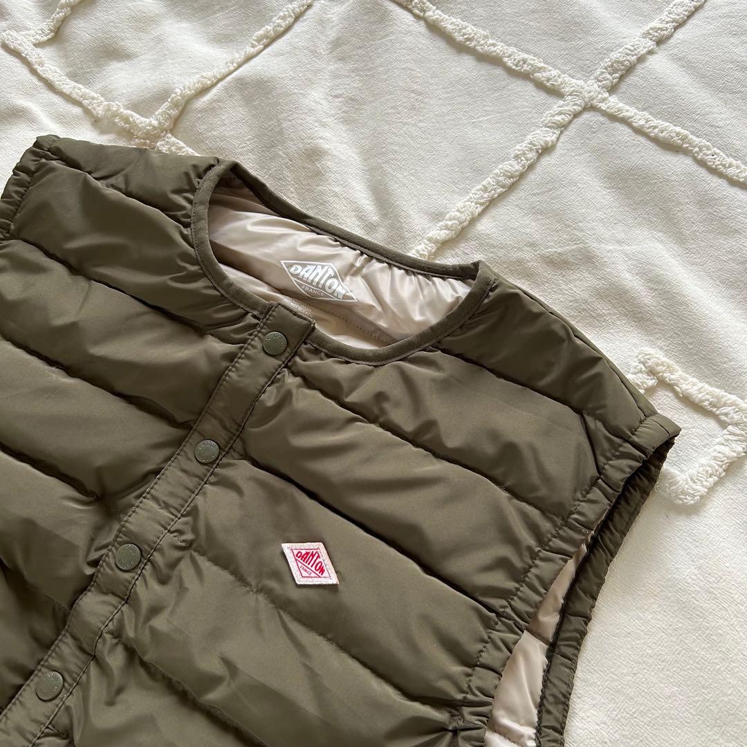 DANTON/ダントン　インナーダウン ダウンベスト　カーキ　M