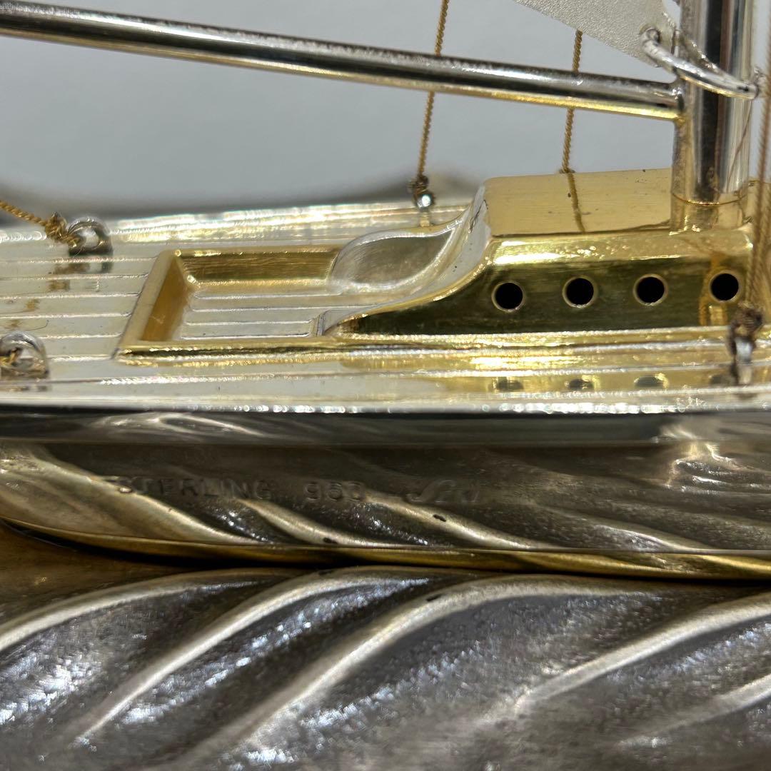 銀製ヨットsilver(960)ショーケース付き