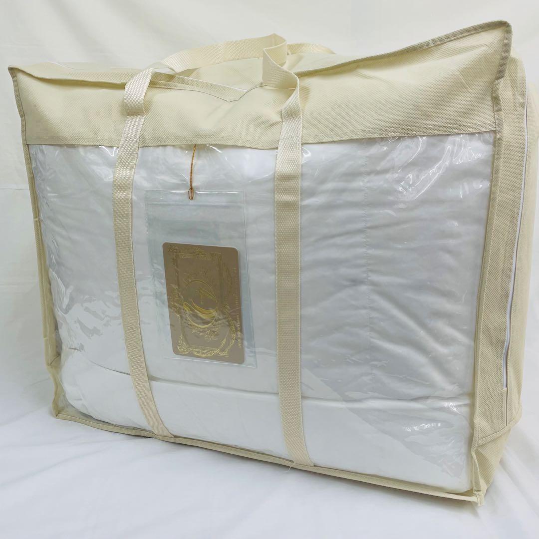 羽毛布団 シングル ポーランド産ホワイトダック93%　日本製　ロイヤル 特別価格