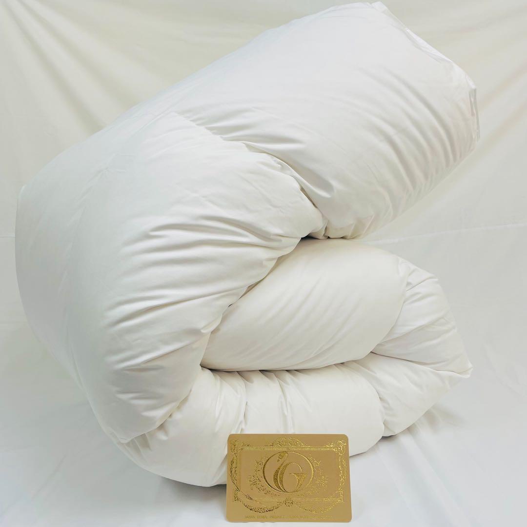 羽毛布団 シングル ポーランド産ホワイトダック93%　日本製　ロイヤル 特別価格
