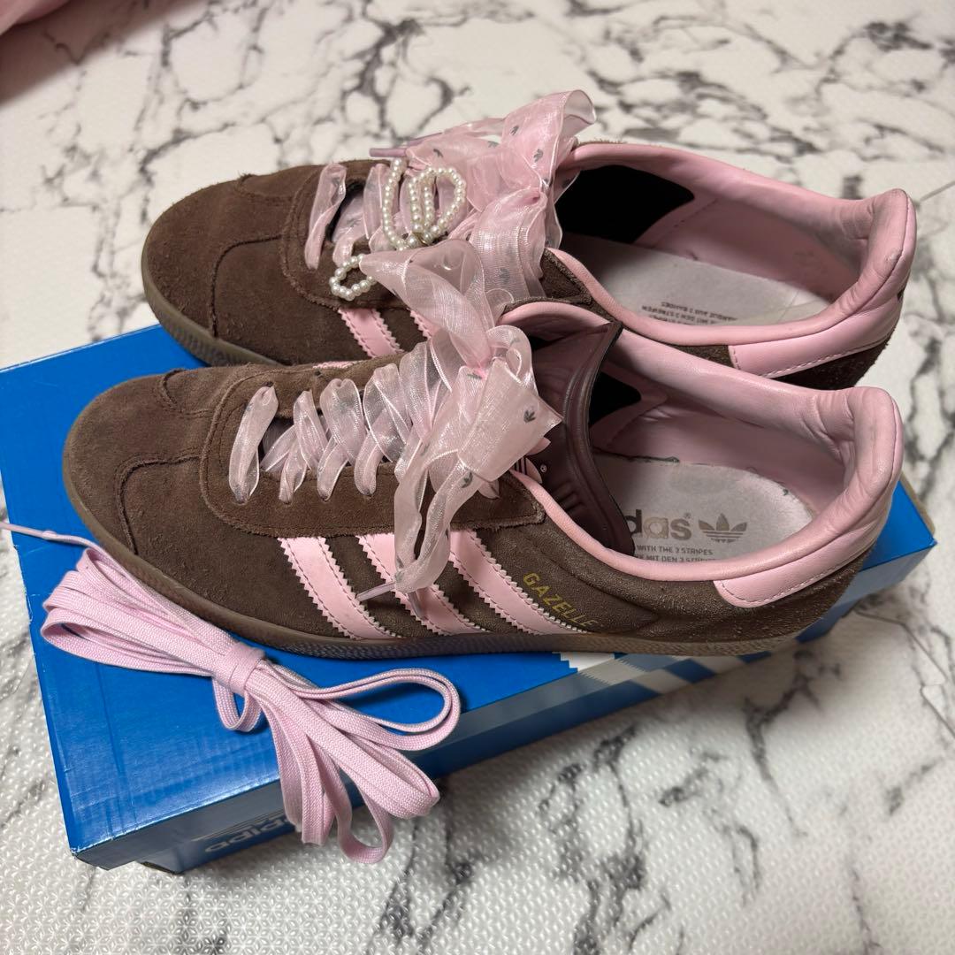 adidas GAZELLE ブラウン×ピンク　最終値下げ