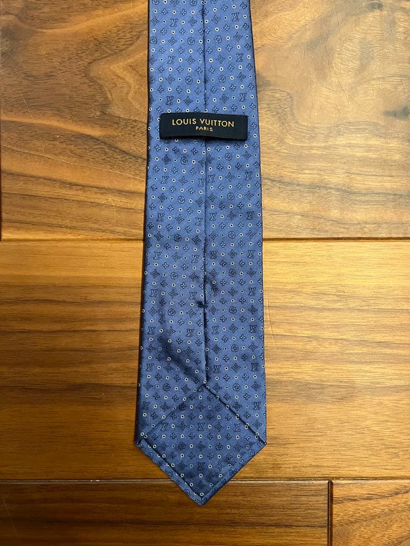 【☆美品☆】ルイヴィトンネクタイ ネイビー ネクタイメンズ ビジネス