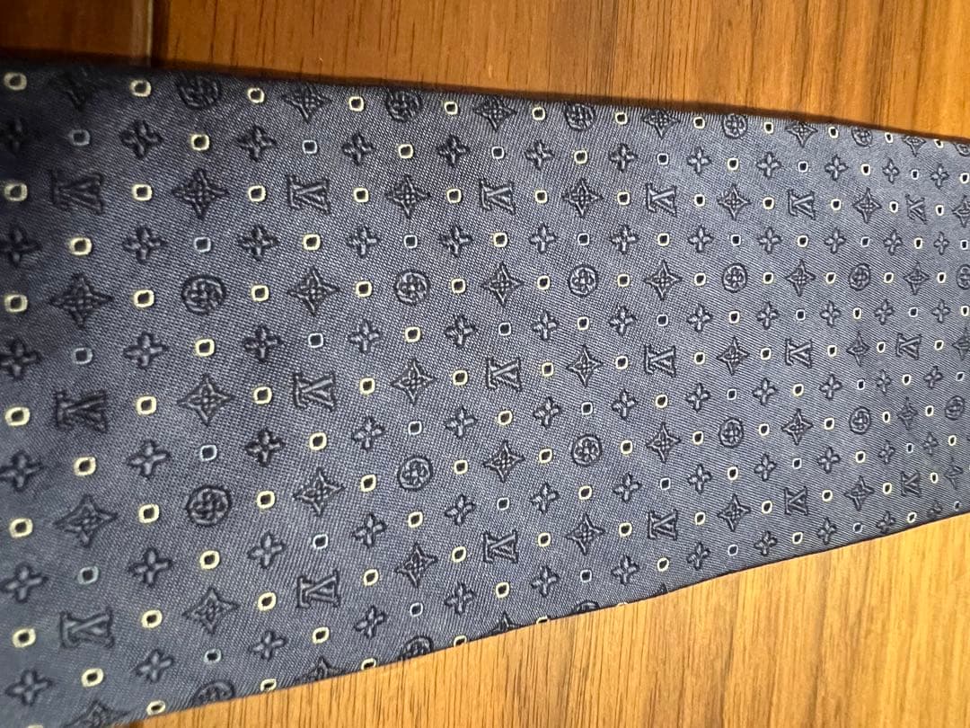 【☆美品☆】ルイヴィトンネクタイ ネイビー ネクタイメンズ ビジネス