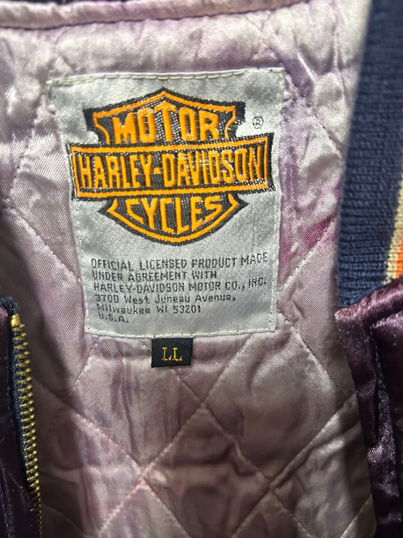 ハーレーダビットソン　スカジャン　刺繍　ヴィンテージ