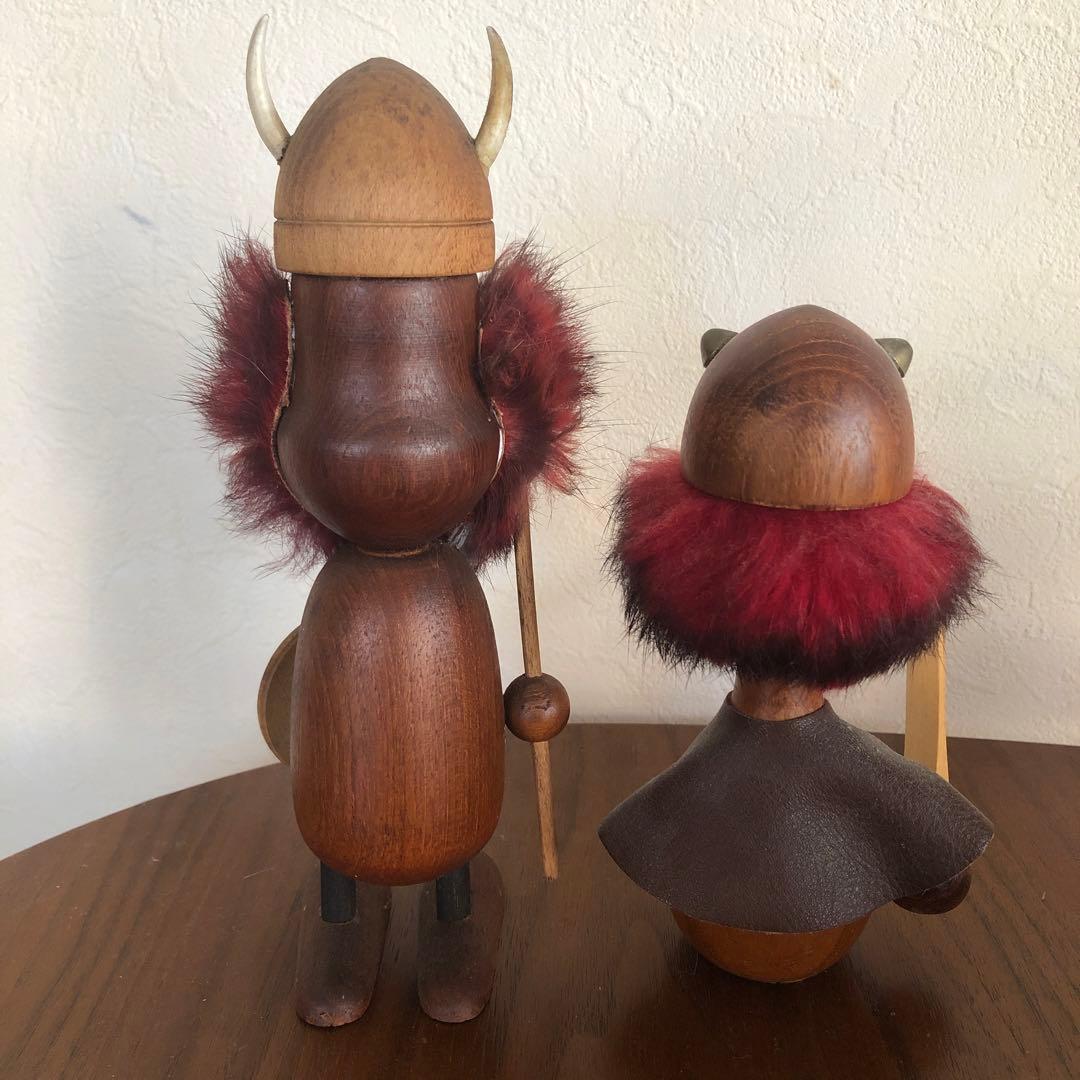 貴重　ノギンス　バイキング 木製人形　コンプリートセット デコイDECOY坪源