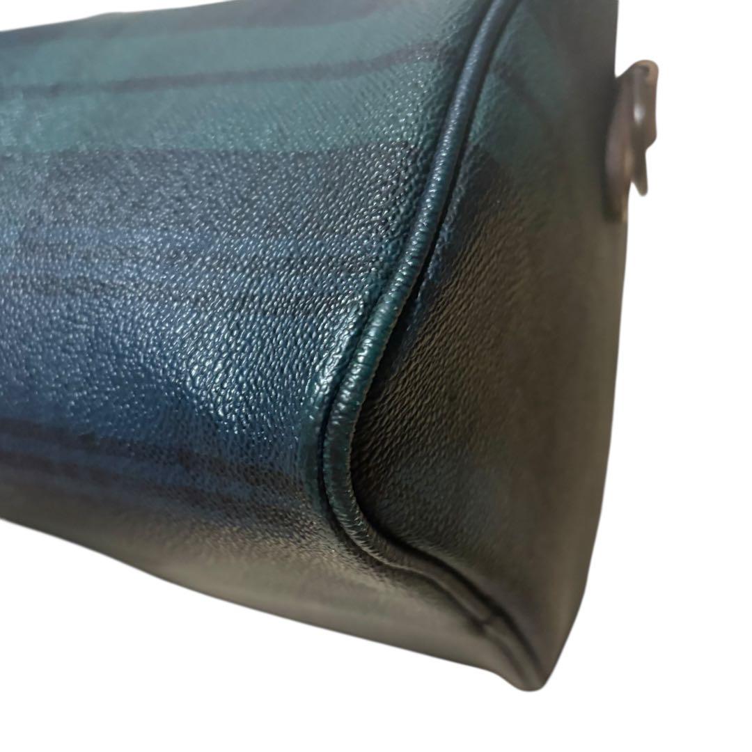 ✨️美品 ポロラルフローレン ミニボストンバッグ ブラックウォッチ PVCレザー