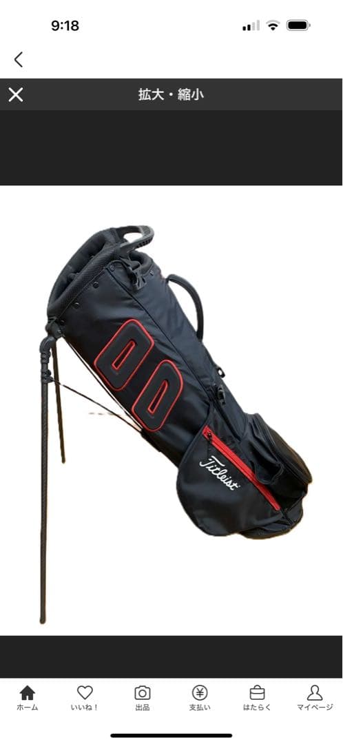Titleist スタンドキャディバッグ 黒/赤