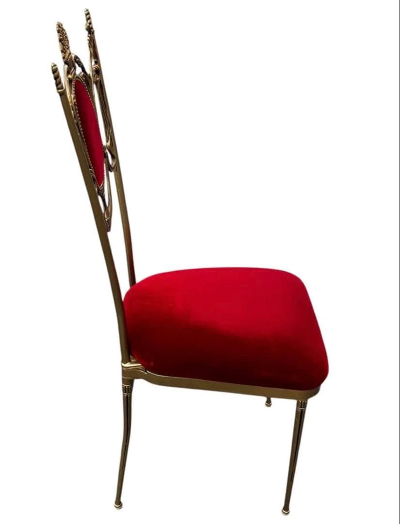 中古美品 Mae Bra アンティーク チェアレッドゴールド