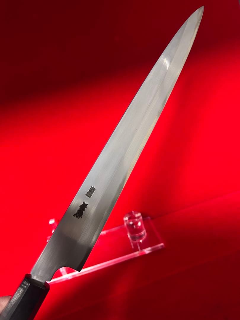 01581 包丁　柳刃　尺　保勝　津軽打刃物　超細地肌有り　切味抜群　箱付