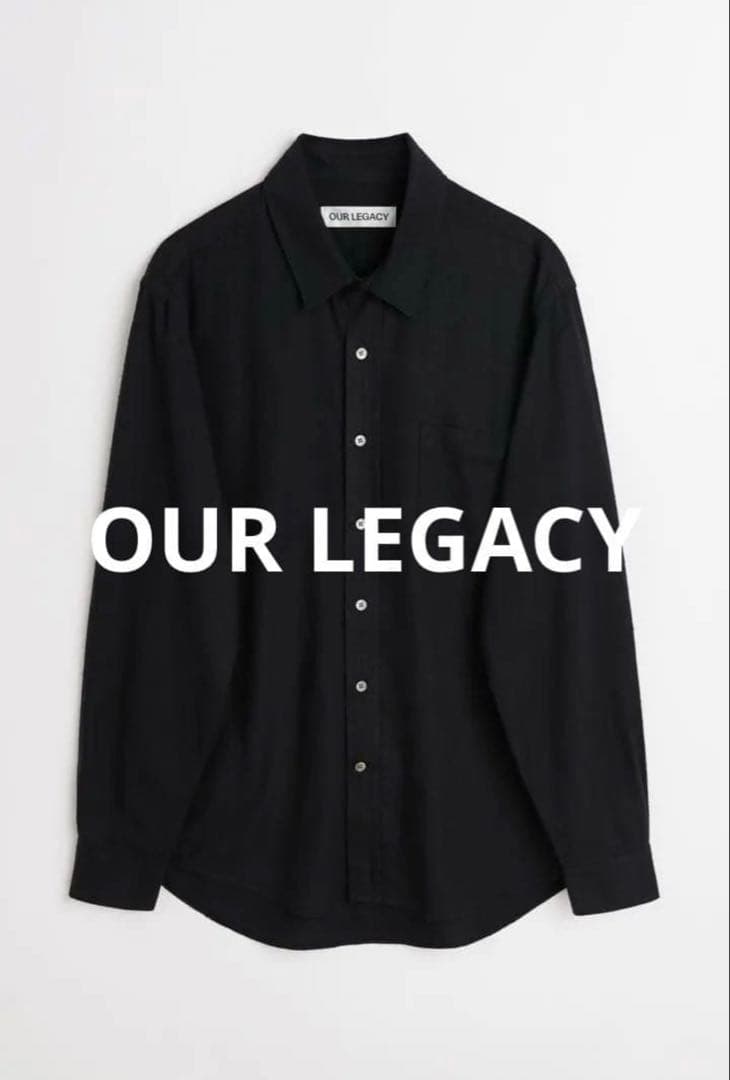 トップス OUR LEGACY CLASSIC SHIRT BLACK SILK 44