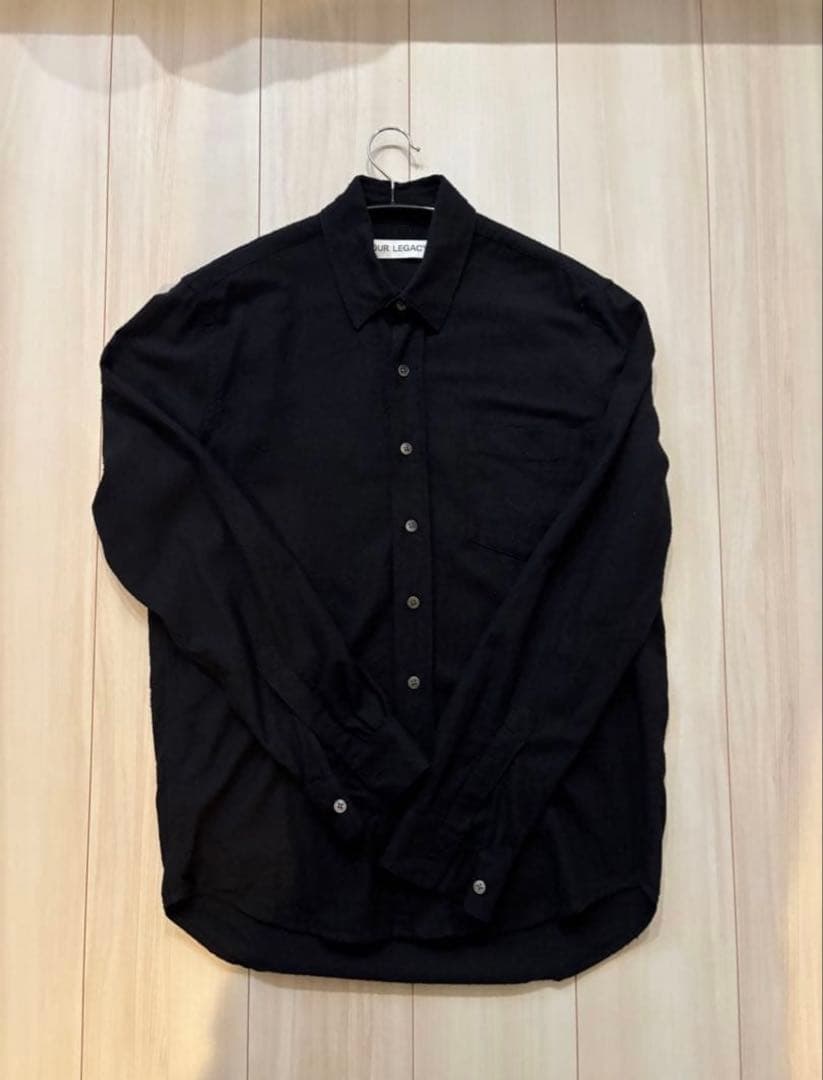 トップス OUR LEGACY CLASSIC SHIRT BLACK SILK 44